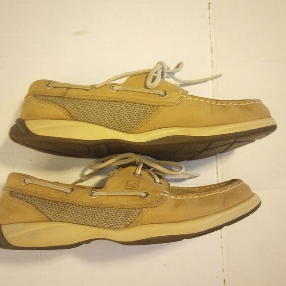 Sperry leather rubber bottom lace up loafers - Picture 6 of 9